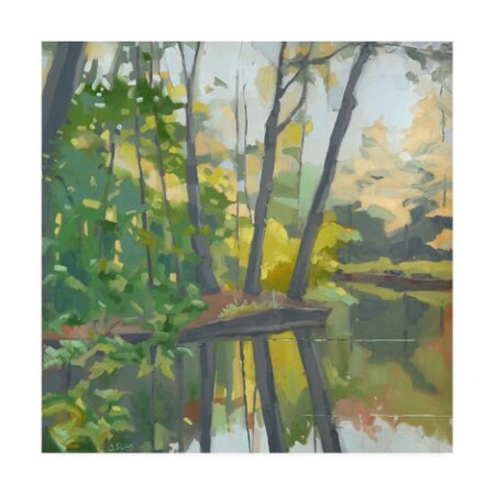 Trademark Fine Art John Rufo 'Wooded Pond' Canvas Art, 35x35 IC02048-C3535GG